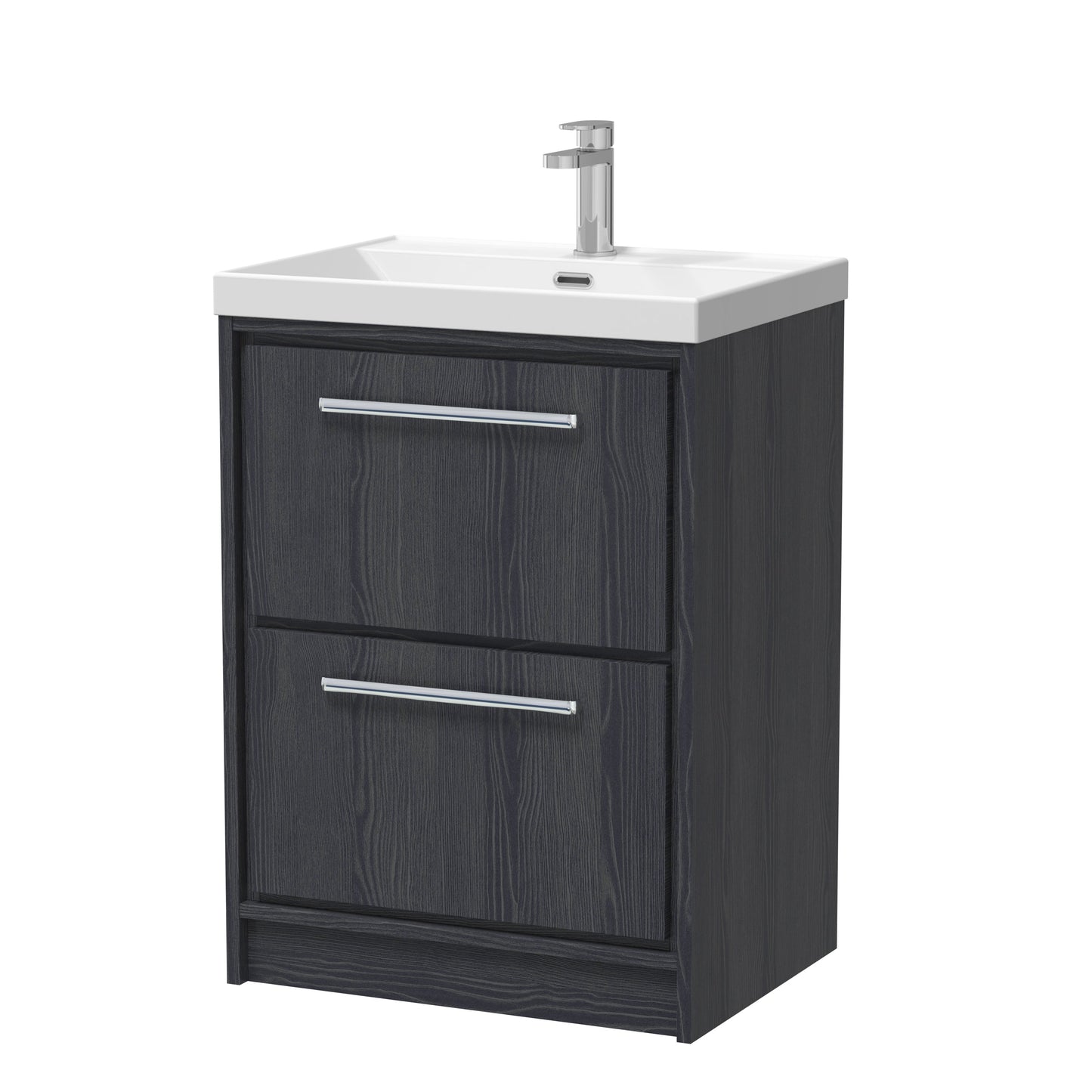 Hudson Reed Lille 600mm Floor Standing 2-Drawer Vanity Unit with 1 Tap Hole Basin
