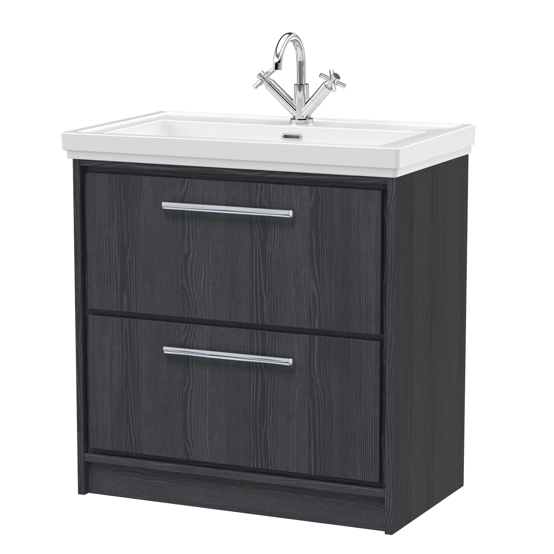 Lille 800mm Floor Standing 2-Drawer Vanity with Basin - 1 Tap Hole