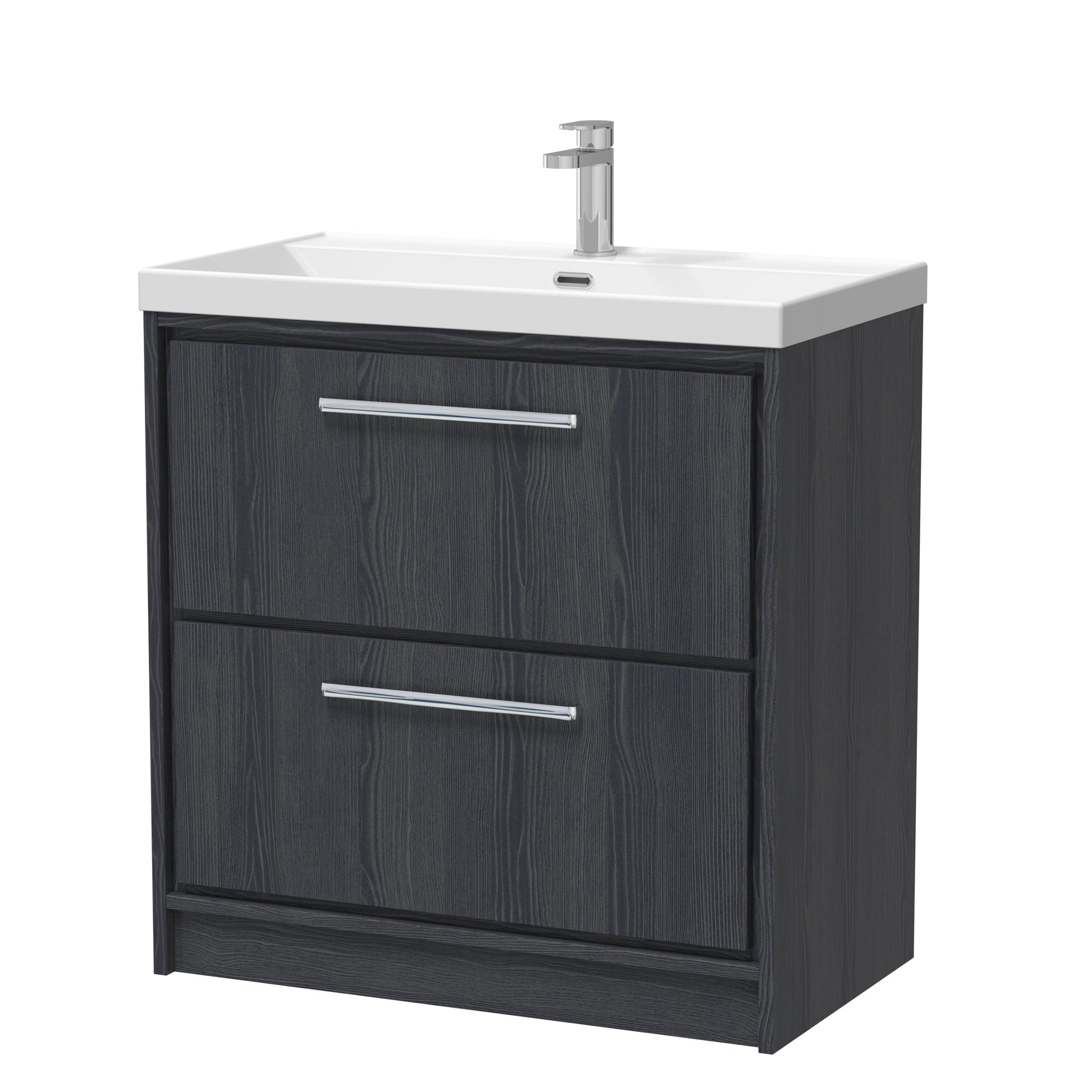 Lille 800mm Floor Standing 2-Drawer Vanity with Basin - 1 Tap Hole