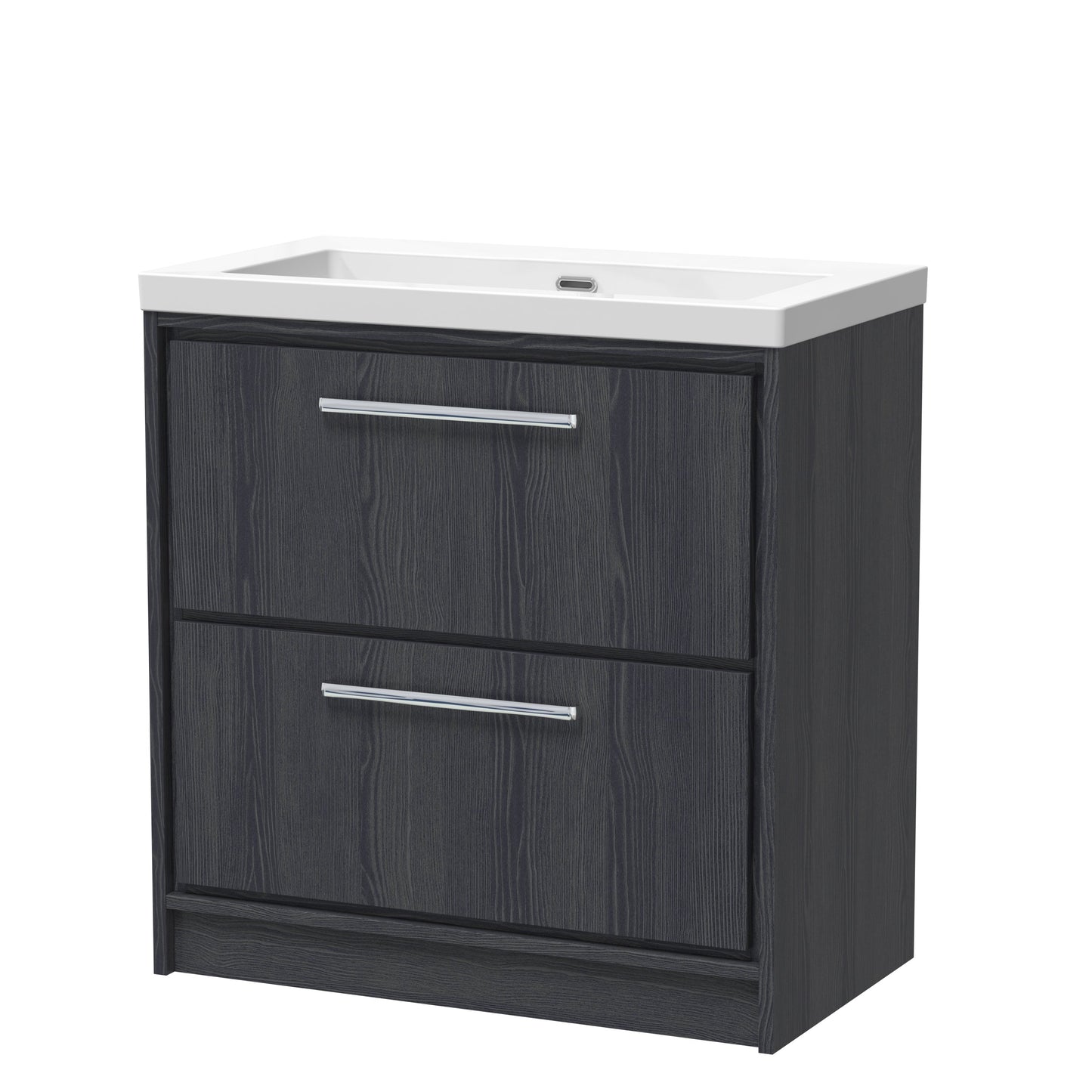 Lille 800mm Floor Standing 2-Drawer Vanity with Basin - 0 Tap Hole