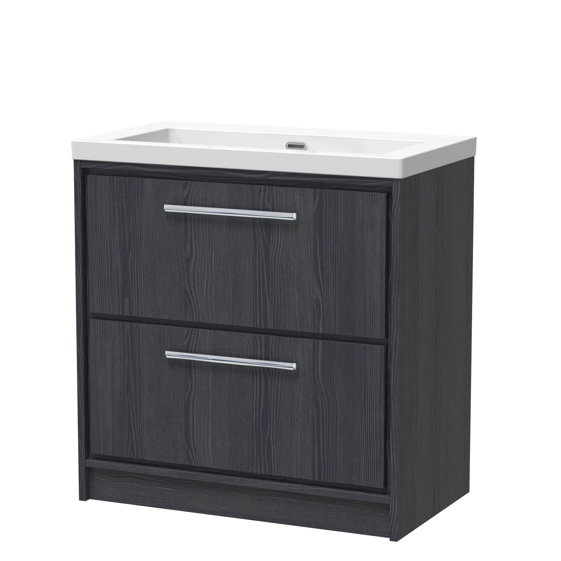 Lille 800mm Floor Standing 2-Drawer Vanity with Basin - 0 Tap Hole
