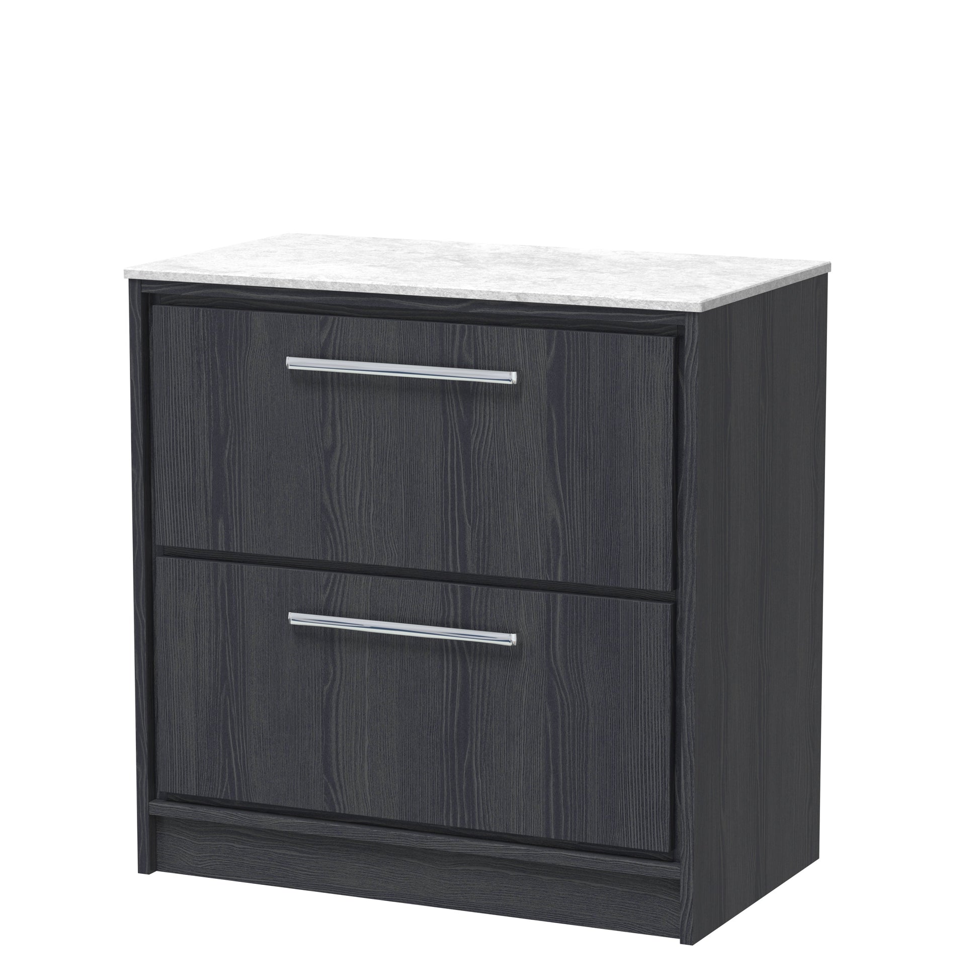 Hudson Reed Lille 810mm Floor Standing 2-Drawer Vanity Unit With Marble Worktop, Soft-Close Drawers