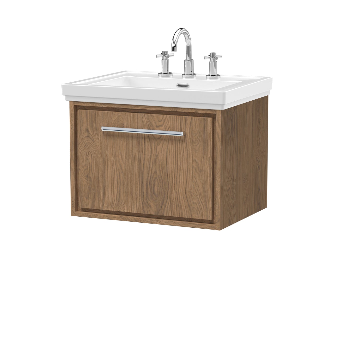 Lille 600mm Wall Hung Single Drawer Vanity with Basin - 3 Tap Hole