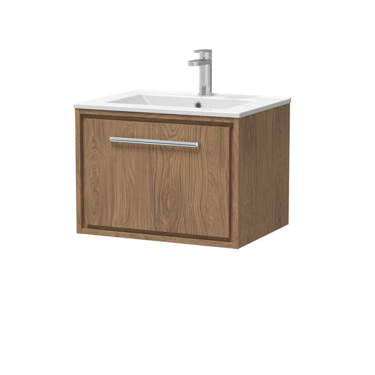 Lille 600mm Wall Hung Single Drawer Vanity with Basin - 1 Tap Hole