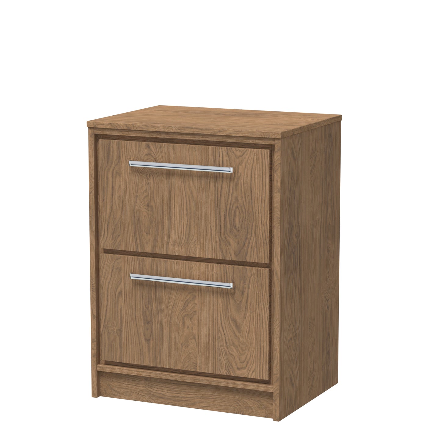 Hudson Reed Lille 600mm Floor Standing Antique Oak 2-Drawer Vanity Unit With Worktop