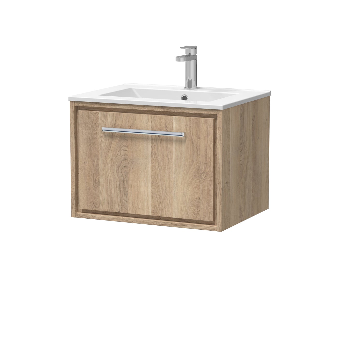 Lille 600mm Wall Hung Single Drawer Vanity with Basin - 1 Tap Hole