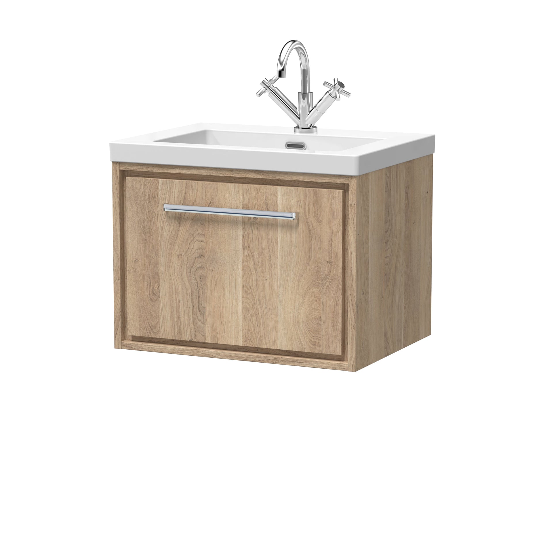 Lille 600mm Wall Hung Single Drawer Vanity with Basin - 1 Tap Hole