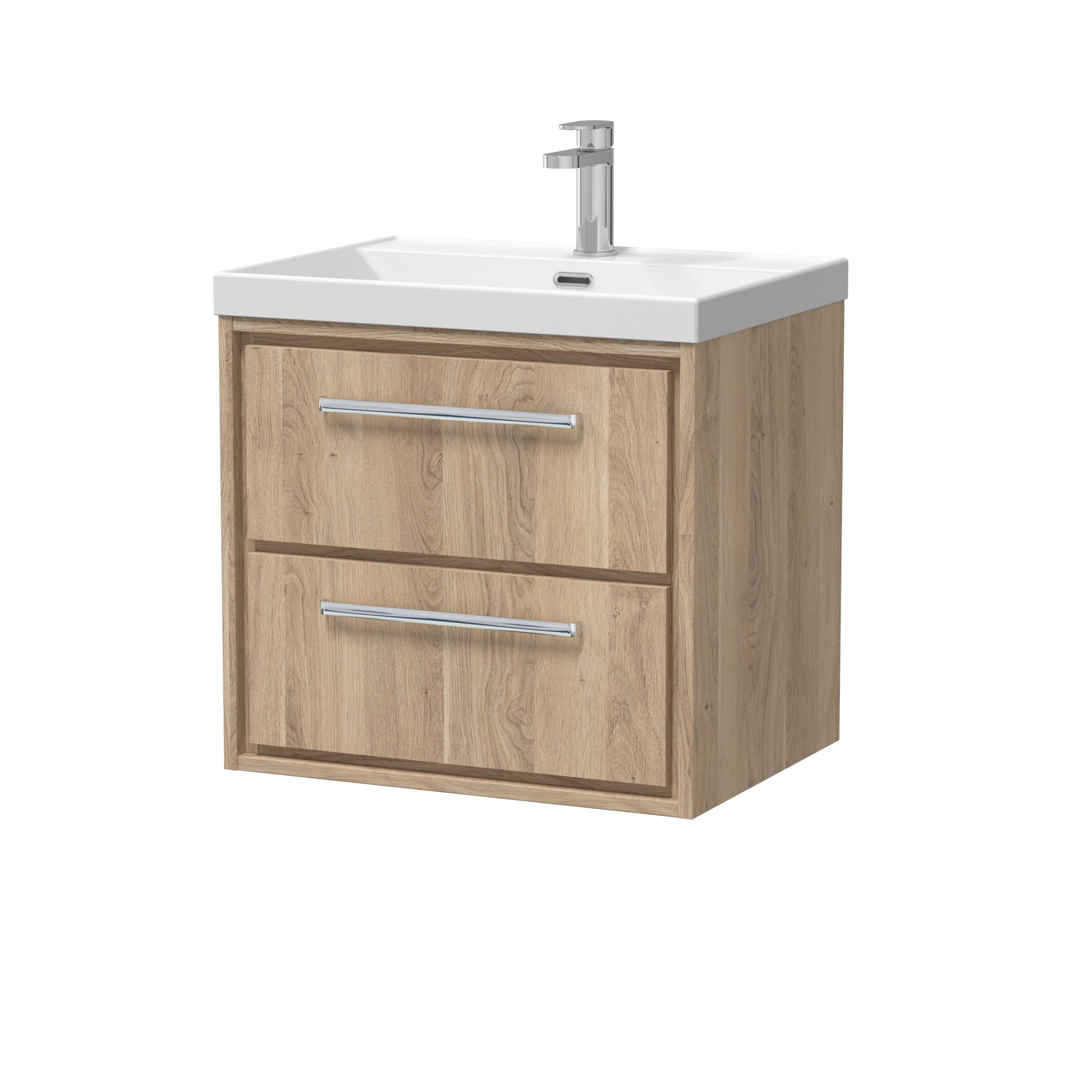 Lille 600mm Wall Hung 2-Drawer Vanity with Basin - 1 Tap Hole
