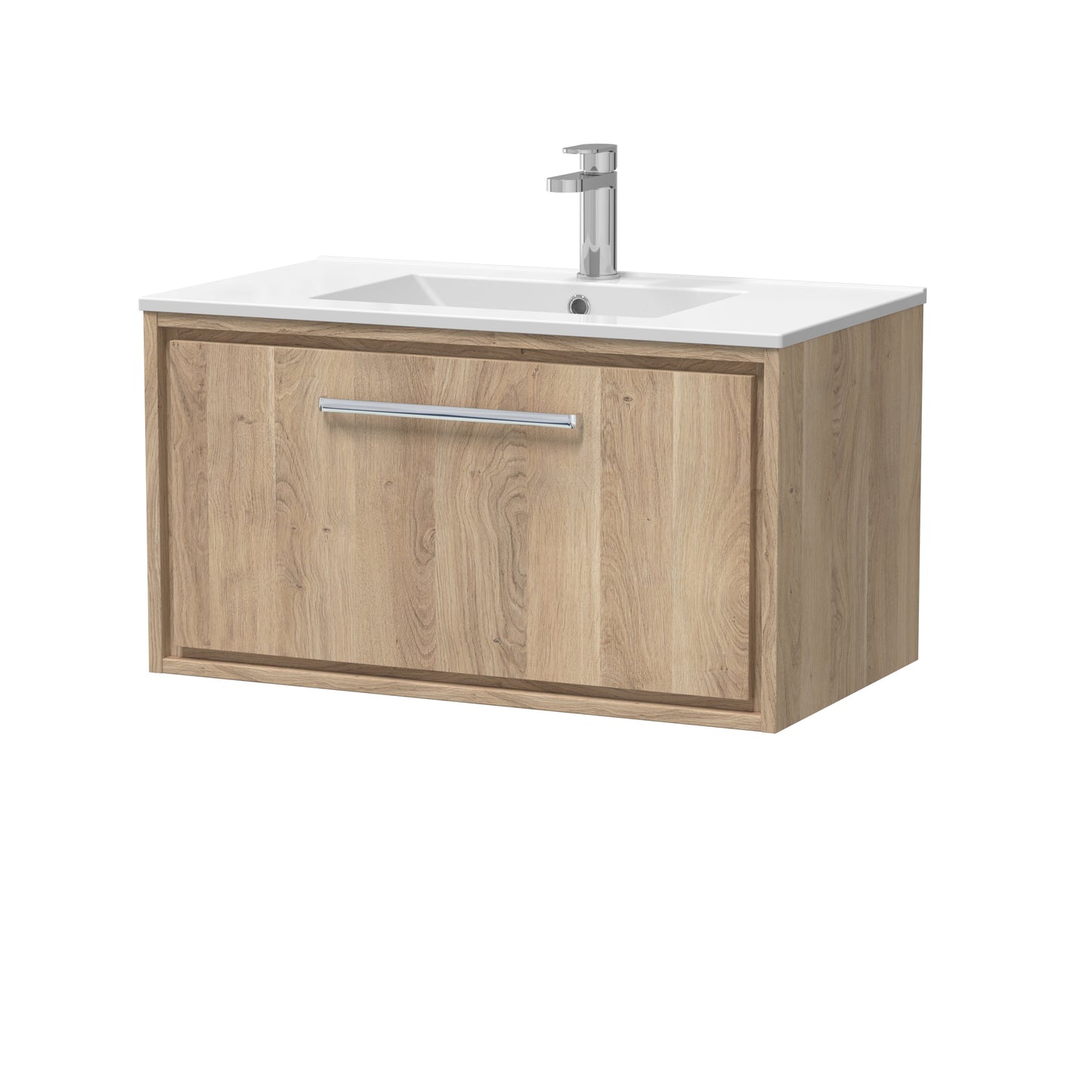 Lille 800mm Wall Hung Single Drawer Vanity with Basin - 1 Tap Hole