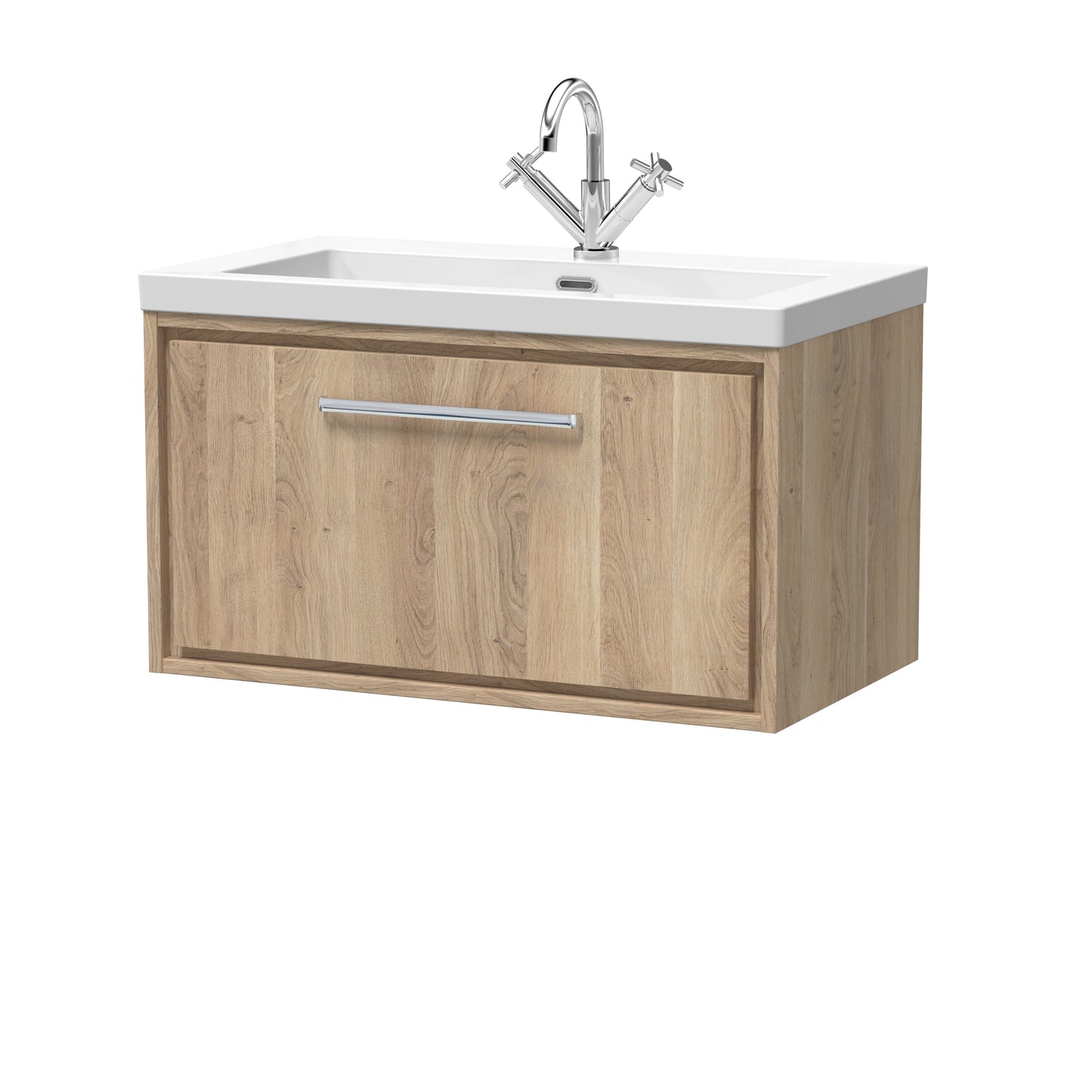 Lille 800mm Wall Hung Single Drawer Vanity with Basin - 1 Tap Hole