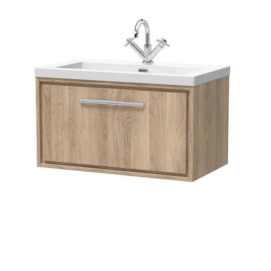 Lille 800mm Wall Hung Single Drawer Vanity with Basin - 1 Tap Hole