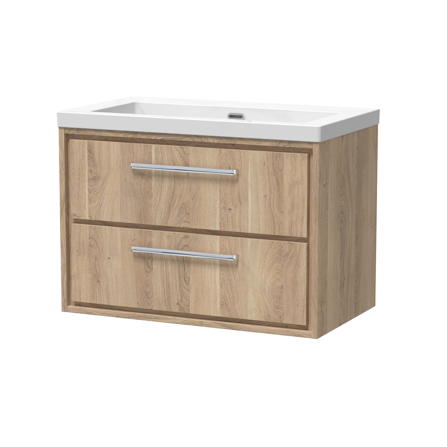 Hudson Reed Lille 800mm Wall Hung 2-Drawer Vanity with Basin, Soft Close Drawers