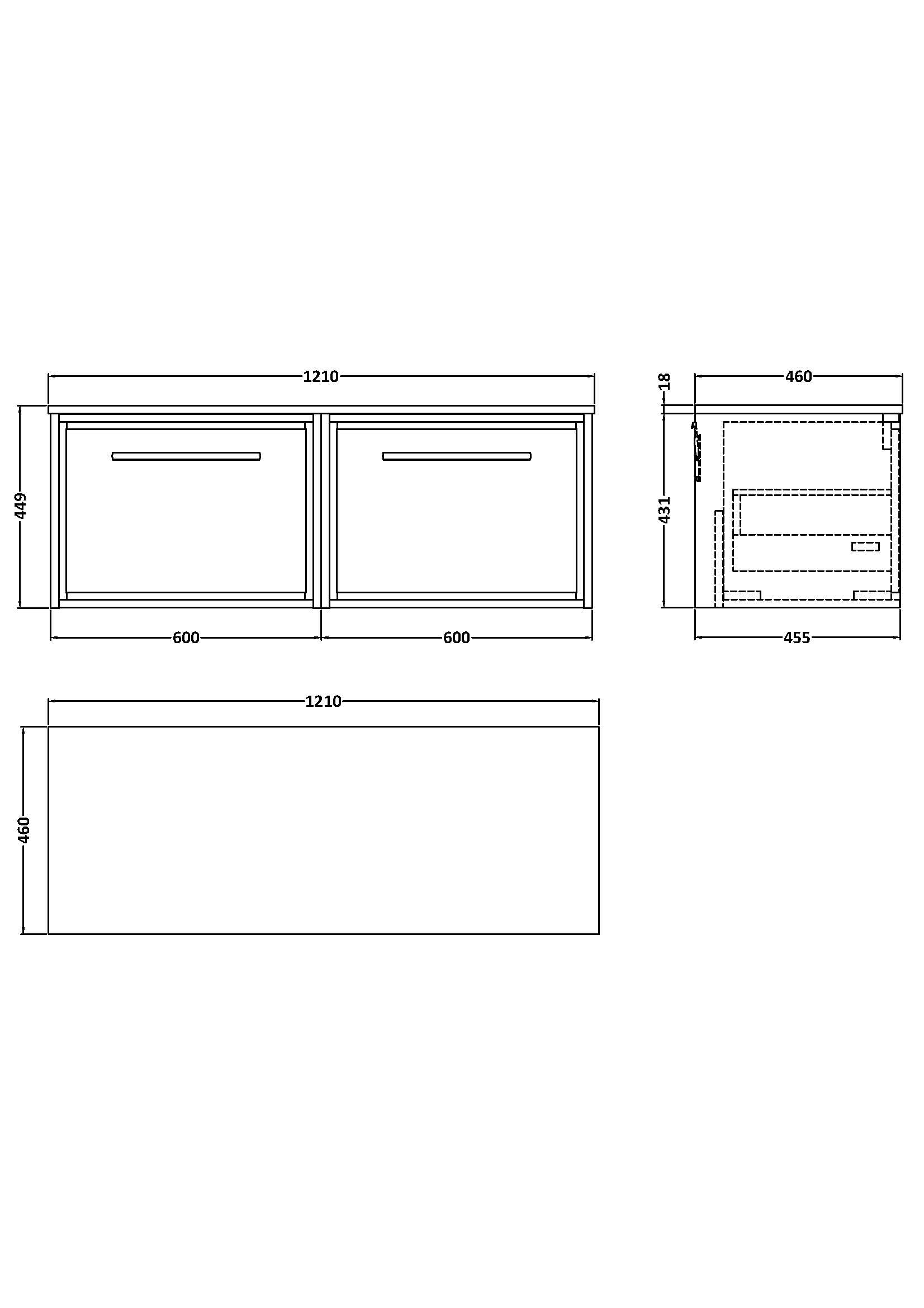 Lille 1200mm Wall Hung Single Drawer Vanity with Marble Worktop