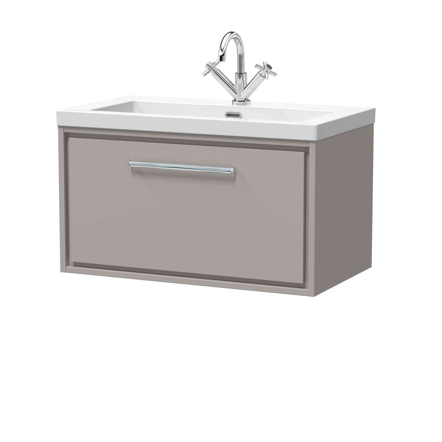 Hudson Reed Lille 800mm Wall Hung Single Drawer Vanity with 1 Tap Hole Basin