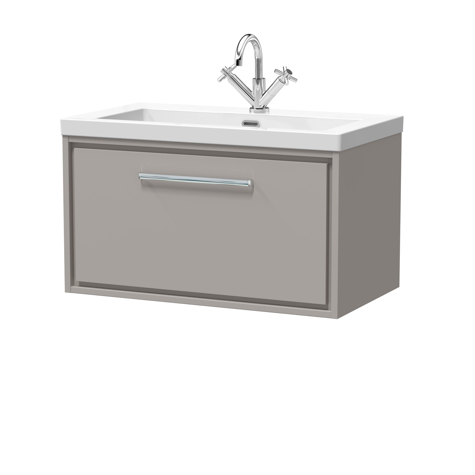 Hudson Reed Lille 800mm Wall Hung Single Drawer Vanity with 1 Tap Hole Basin