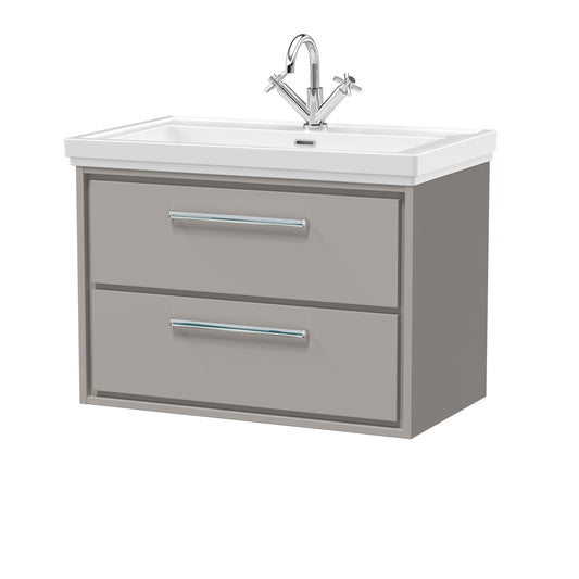Lille 800mm Wall Hung 2-Drawer Vanity with Basin - 1 Tap Hole