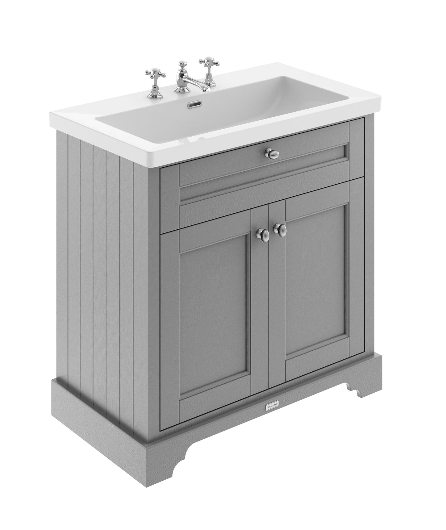 Old London 800mm 2-Door Unit & Contemporary Fireclay Basin 3TH