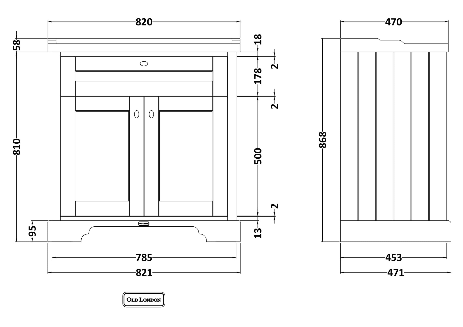 800mm Cabinet & Basin (1TH)