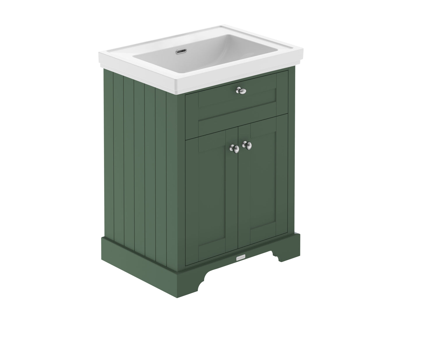 Hudson Reed Old London 600mm Floor Standing 2 Door Vanity Unit & 0 Tap Hole Fireclay Basin
