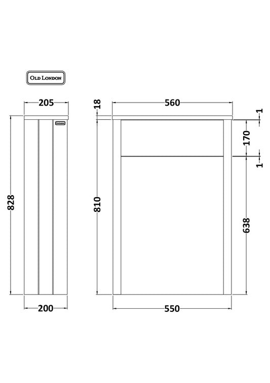 Floor Standing WC Unit 550mm