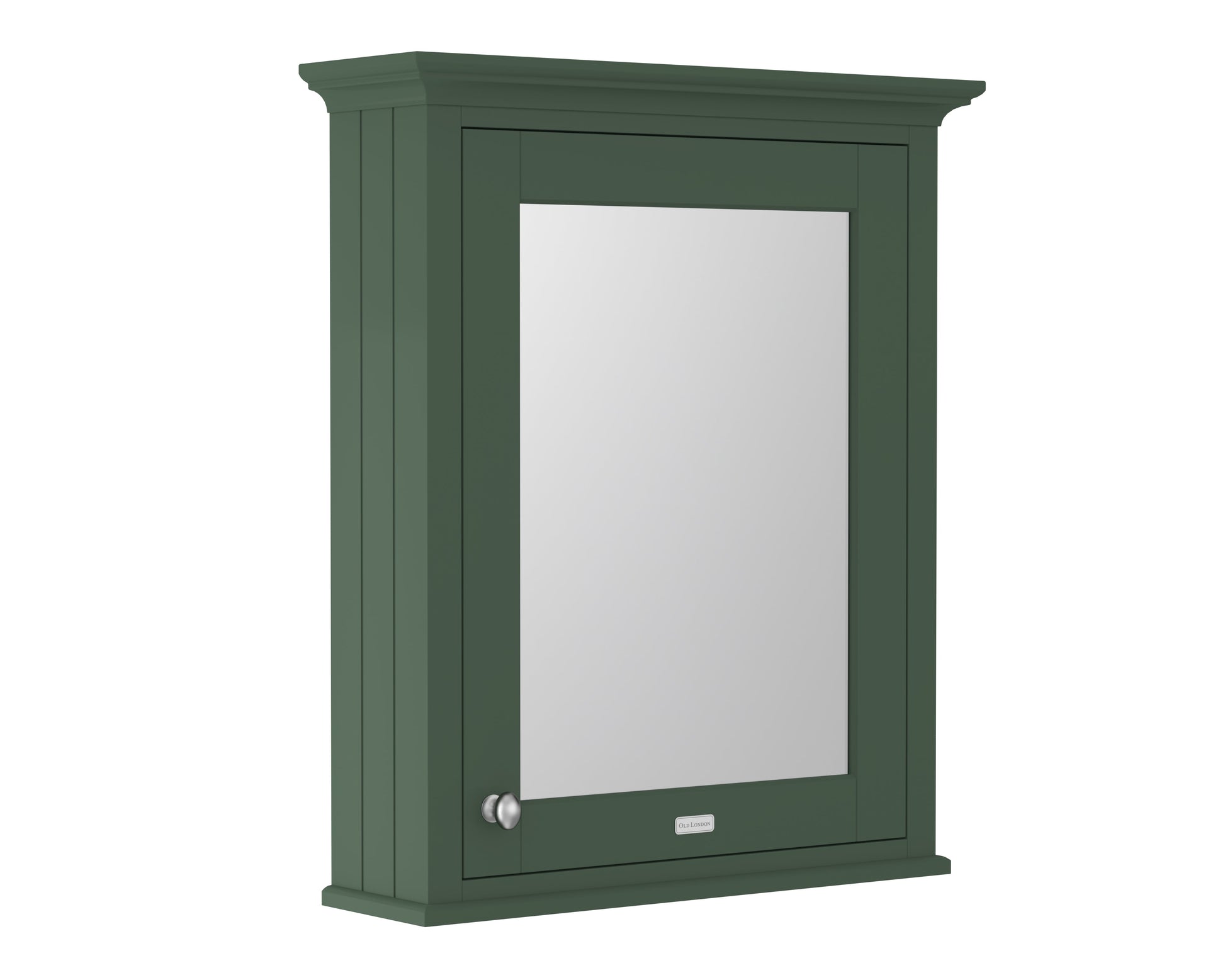 Hudson Reed Old London 650mm 1 Door Hunter Green Wall Hung Mirror Cabinet With Handles