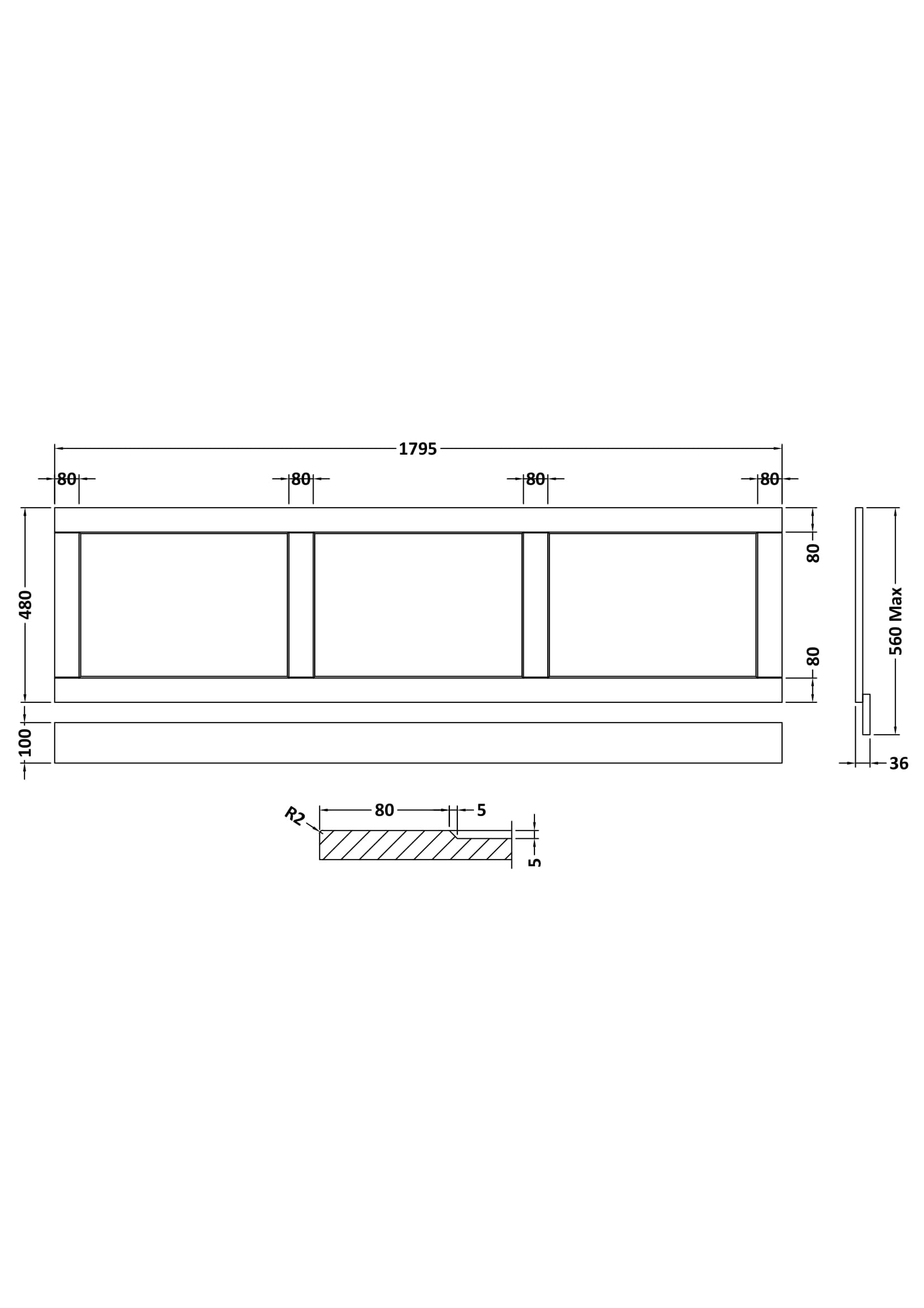 Straight Bath Front Panel 1800mm