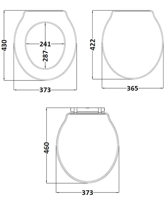 Chancery Top Fix Soft Close Toilet Seat