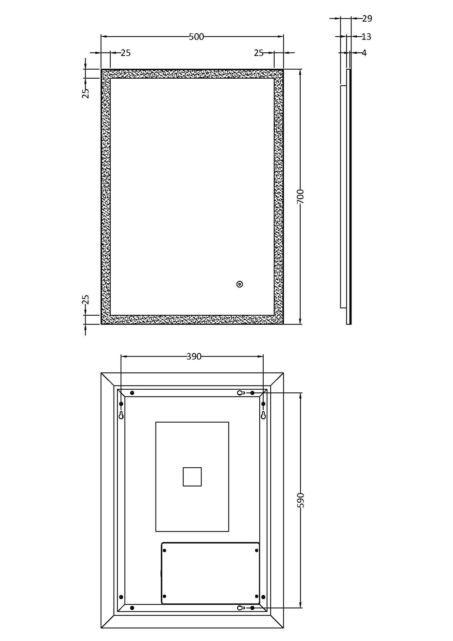 Leva 700mm x 500mm Ambient Mirror
