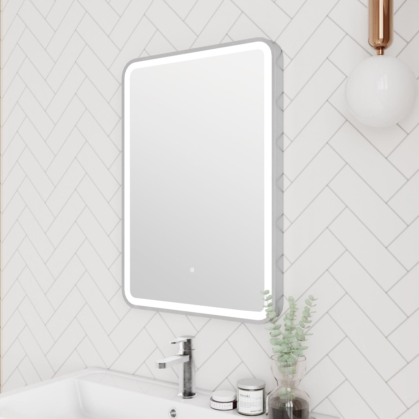 Hydrus 700mm x 500mm Silver Framed Mirror