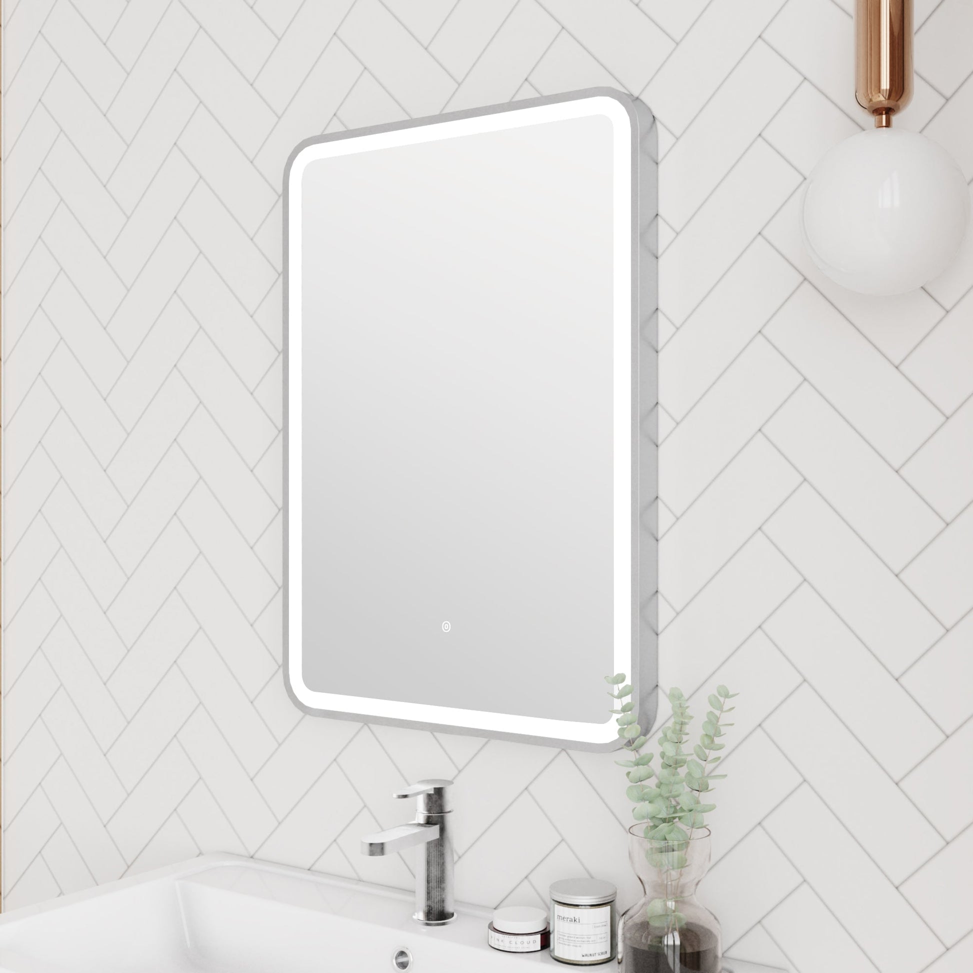 Hydrus 700mm x 500mm Silver Framed Mirror