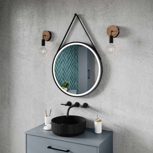 Salana 600mm Round Touch Sensor Illuminated Mirror