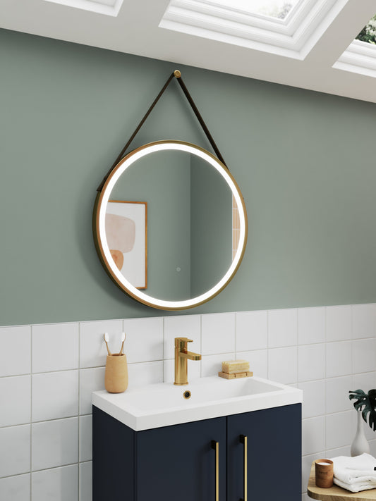 Salana 800mm Round Touch Sensor Illuminated Mirror