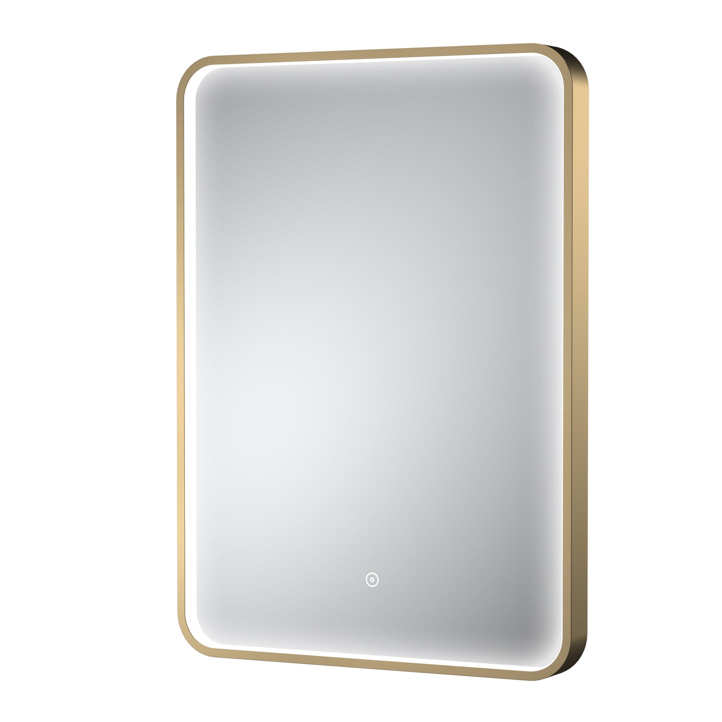 Pictor Brushed Brass Inset Frame LED Mirror - 700 x 500mm