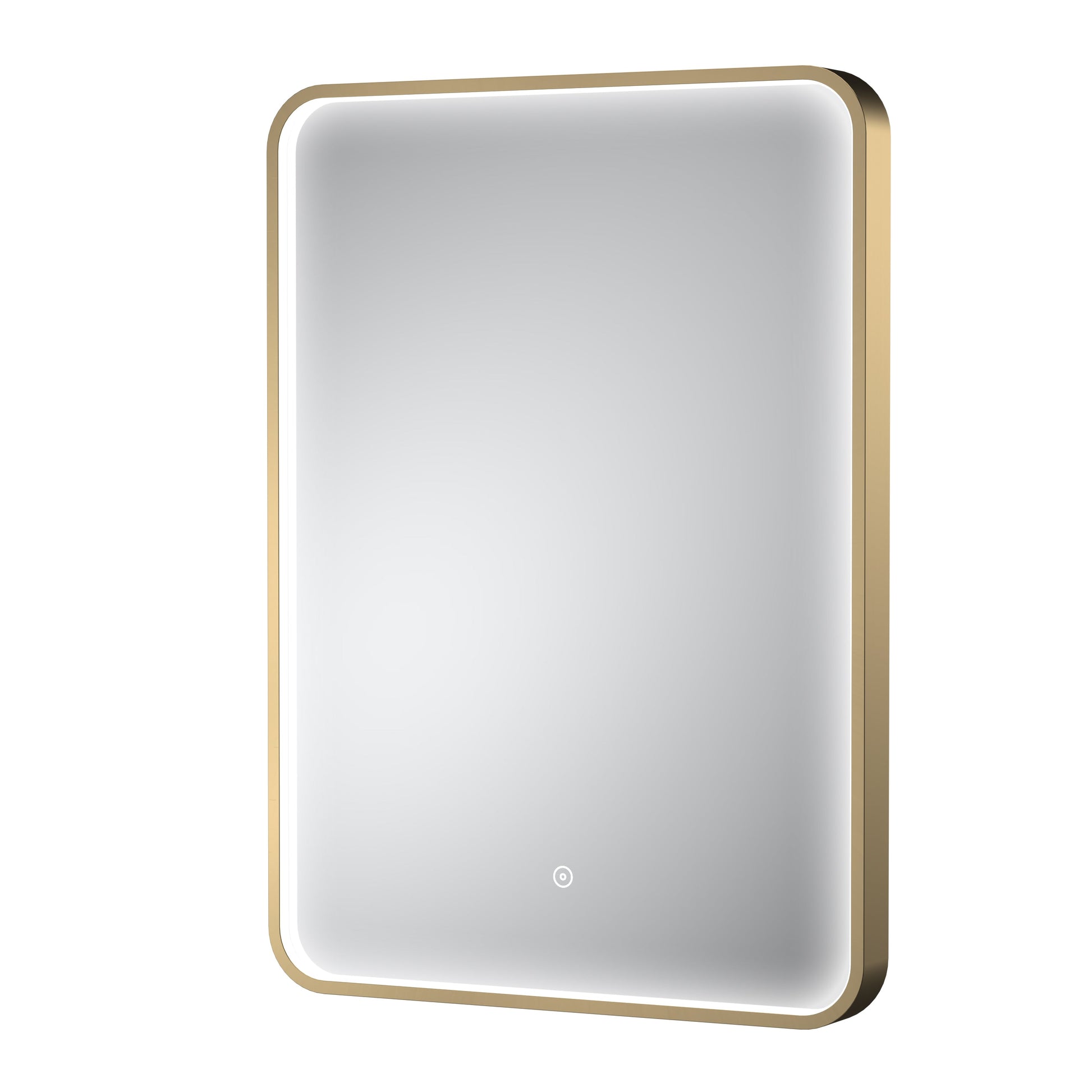 Pictor Brushed Brass Inset Frame LED Mirror - 700 x 500mm