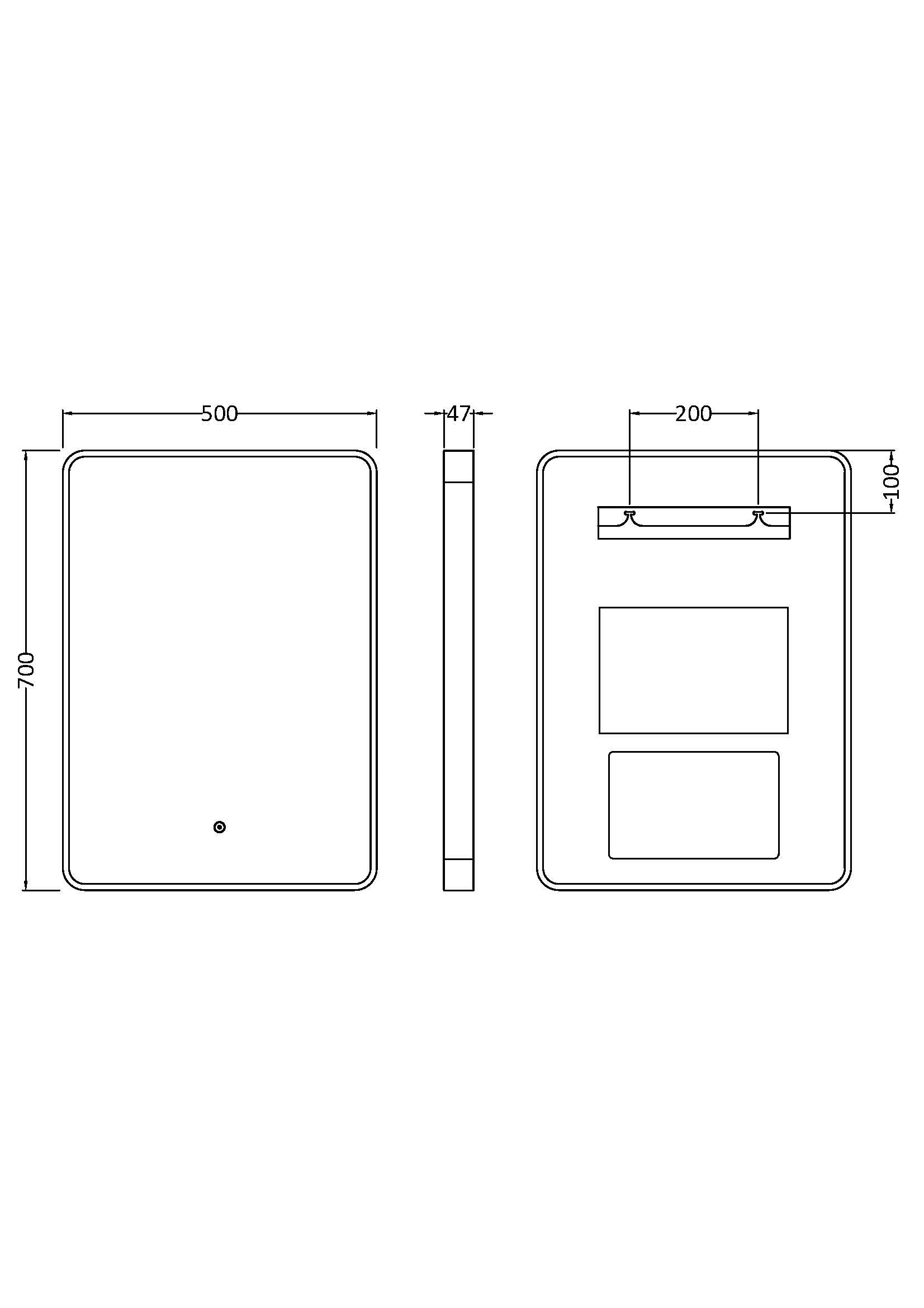 Pictor Polished Chrome Inset Frame LED Mirror - 700 x 500mm