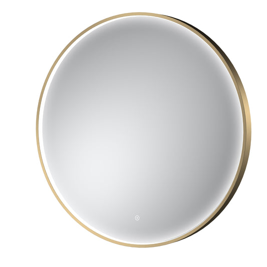 Mensa Brushed Brass Inset Frame LED Mirror - 800mm