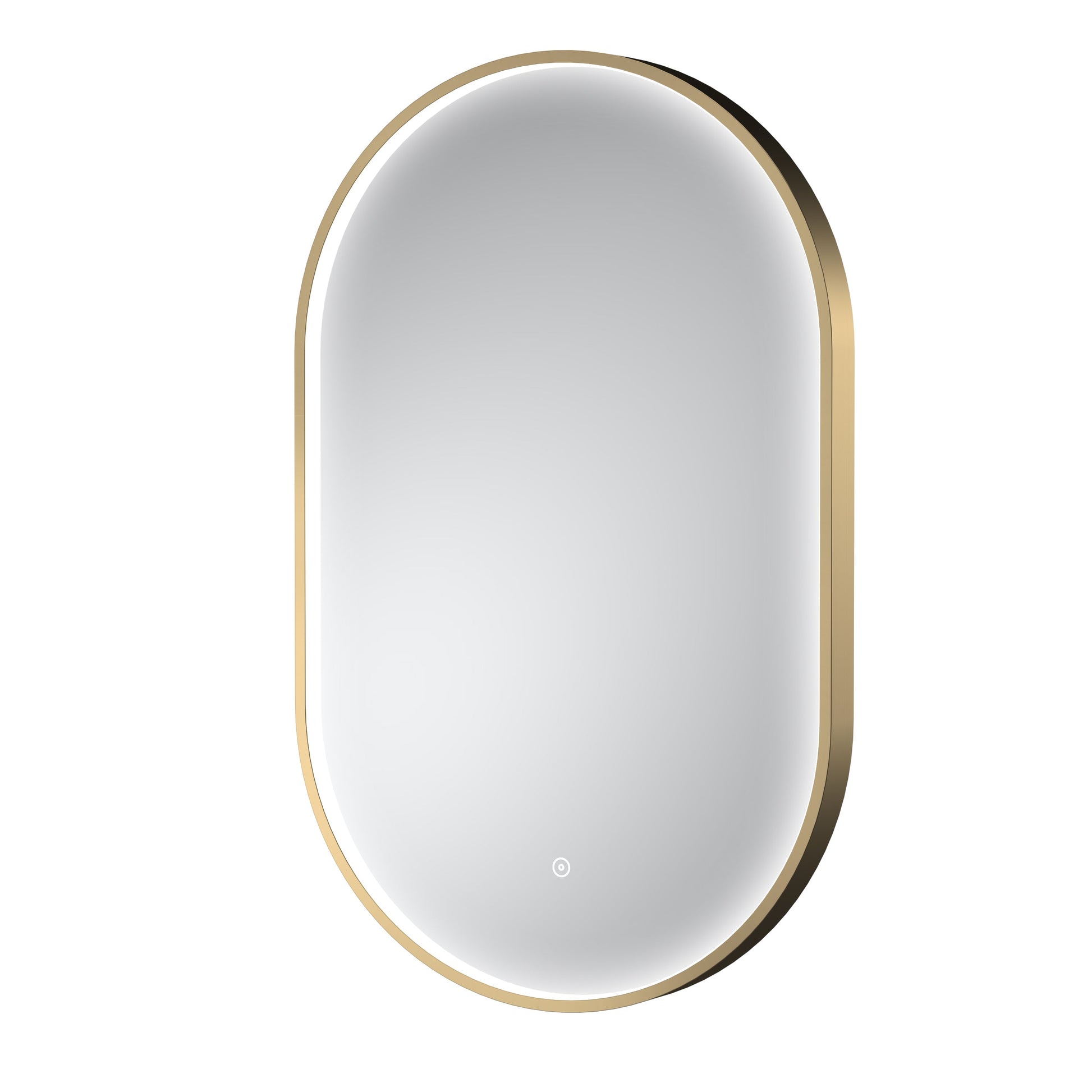 Columba Brushed Brass Inset Frame LED Mirror - 800 x 500mm