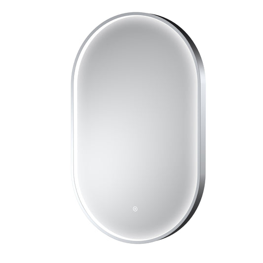 Columba Polished Chrome Inset Frame LED Mirror - 800 x 500mm