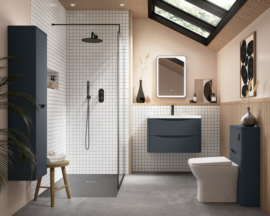 Fixed Shower Heads Wall-Mounted Arm Matt Black