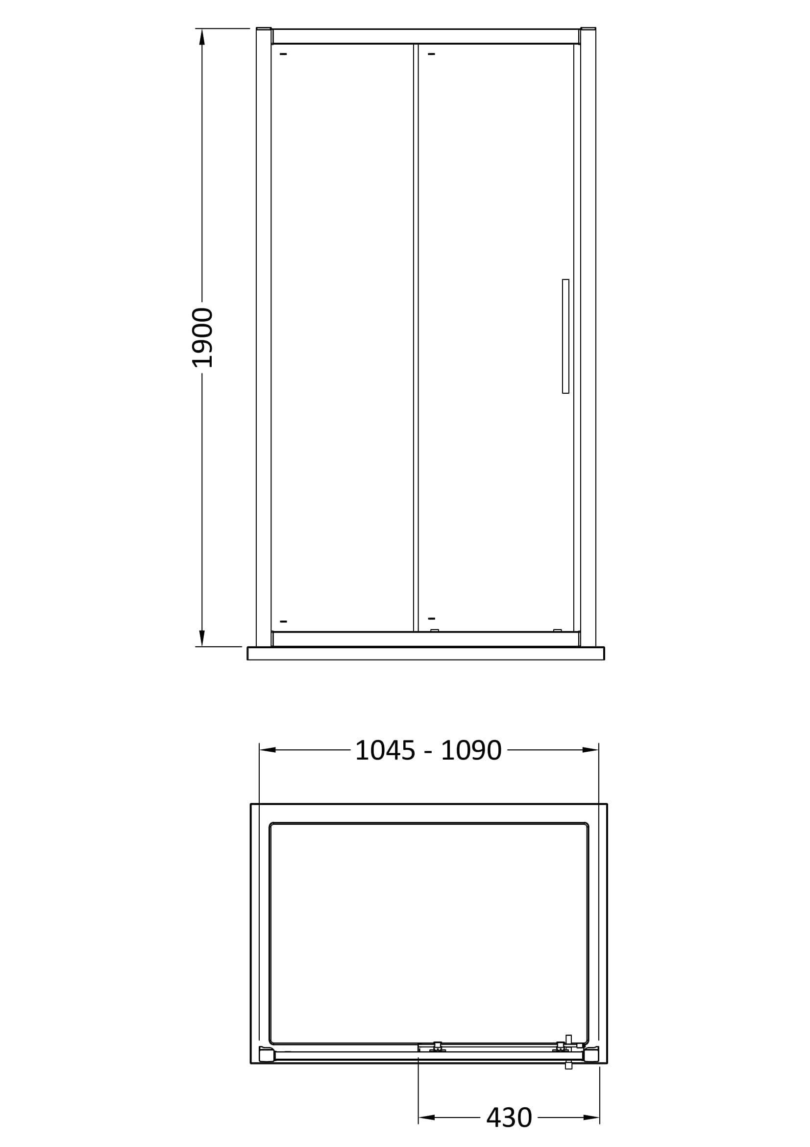 Apex 1100mm Sliding Door