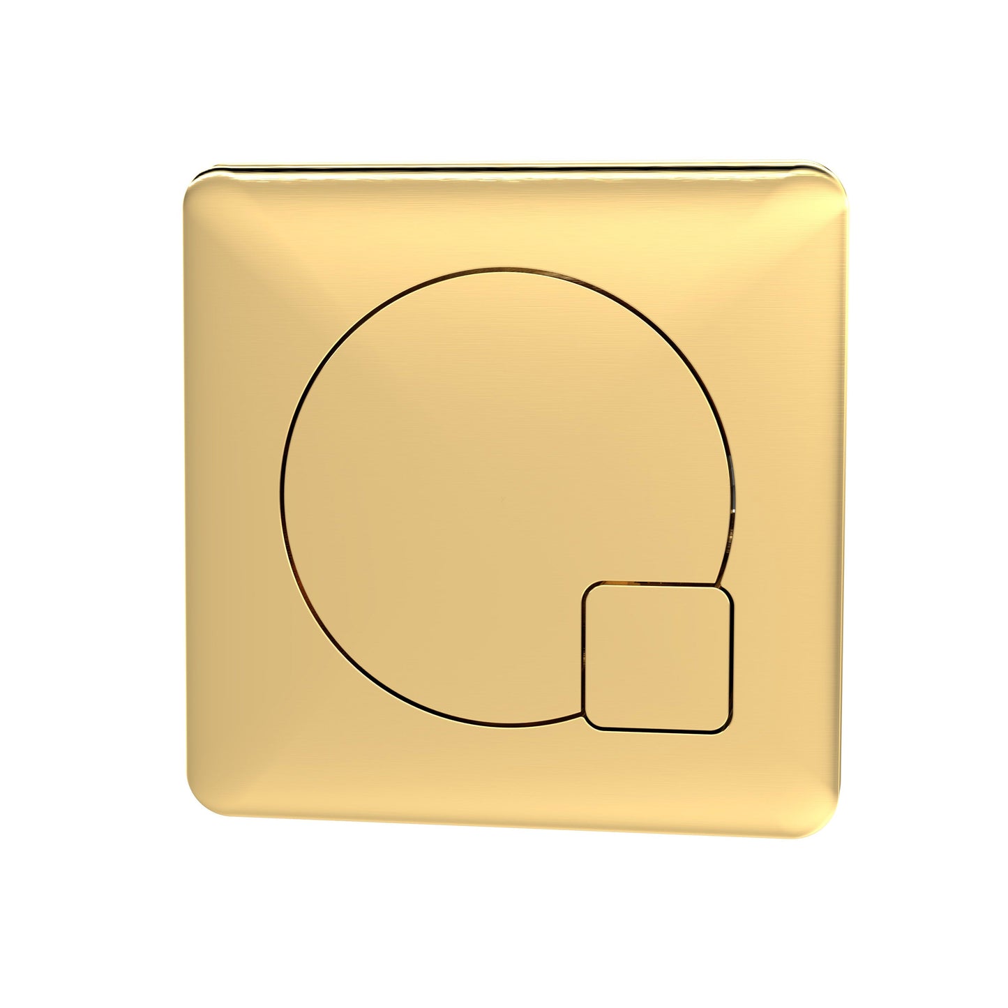 Ceramics Accessories Square Dual Flush Brushed Brass Push Button