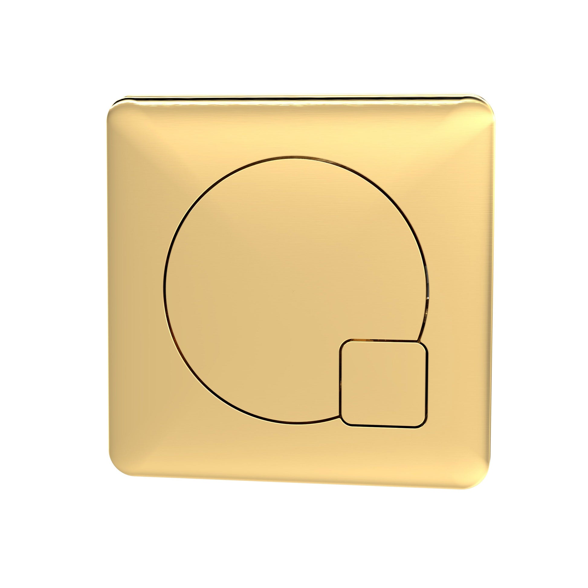 Ceramics Accessories Square Dual Flush Brushed Brass Push Button