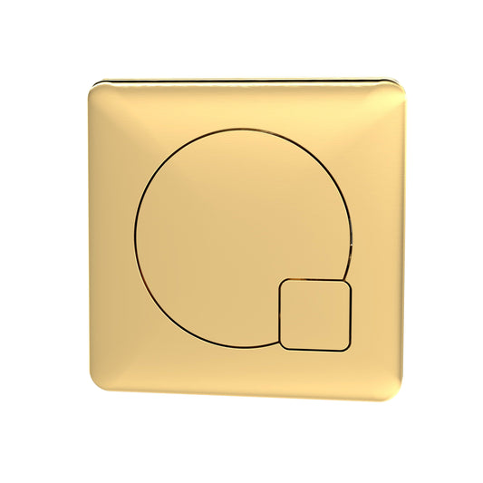 Ceramics Accessories Square Dual Flush Brushed Brass Push Button
