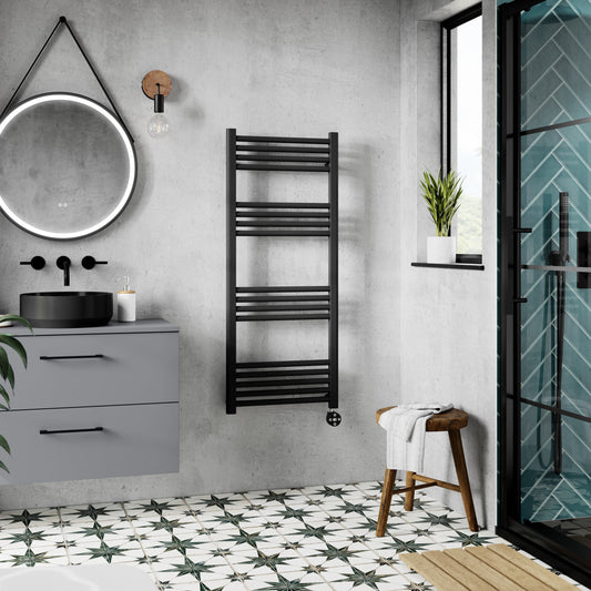 Electric Round Towel Rail 1200x500