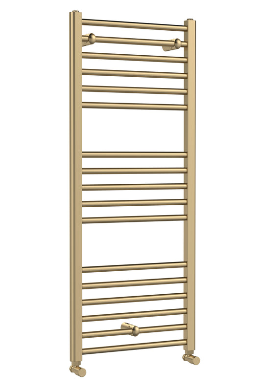 Lorica Straight Towel Radiator with Round Rails 1200mm x 500mm