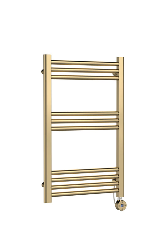 Electric Round Tube Towel Rail with 10 Bars, 800mm x 500mm