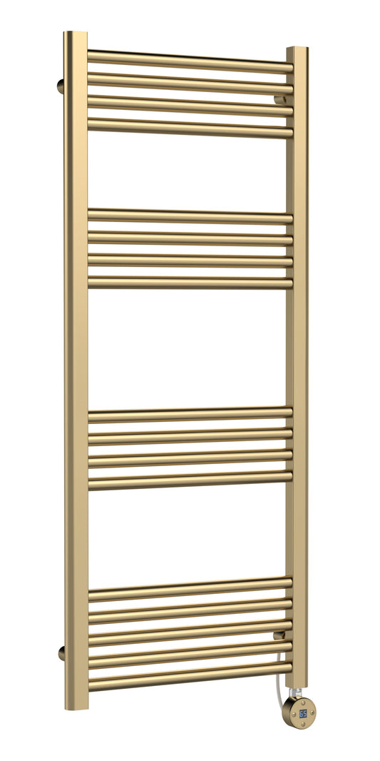 Electric Round Tube Towel Rail with 17 Bars, 1200mm x 500mm