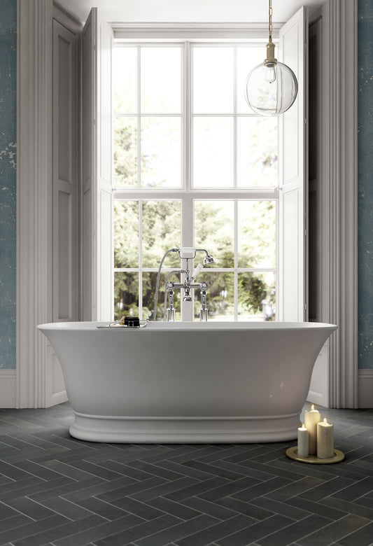 Hudson Reed 1555mm Freestanding Bath With Waste