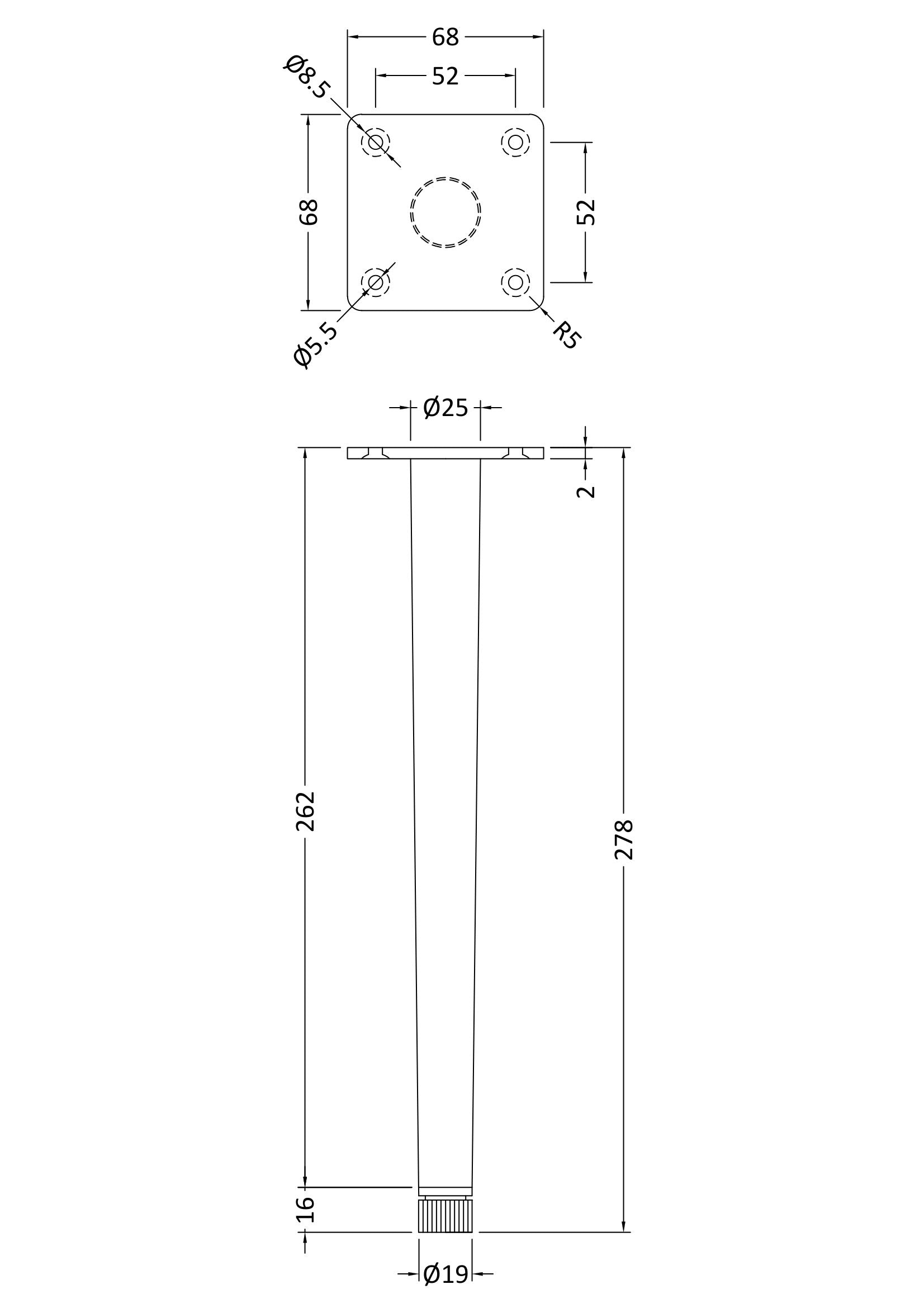 Wall Hung Vanity Decorative Leg Set