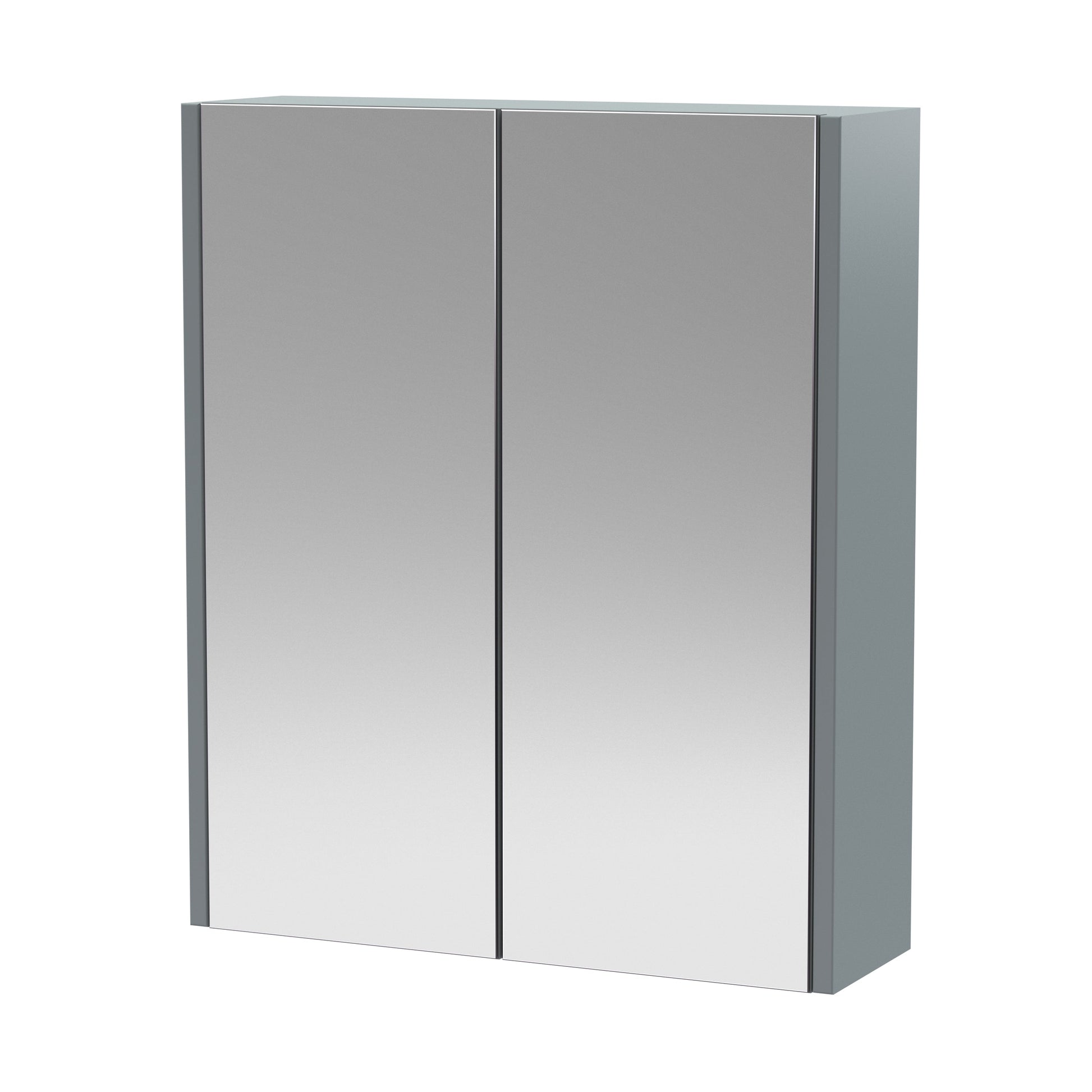 Hudson Reed Juno 600mm 2 Door Coastal Grey Wall Hung 50/50 Mirror Cabinet